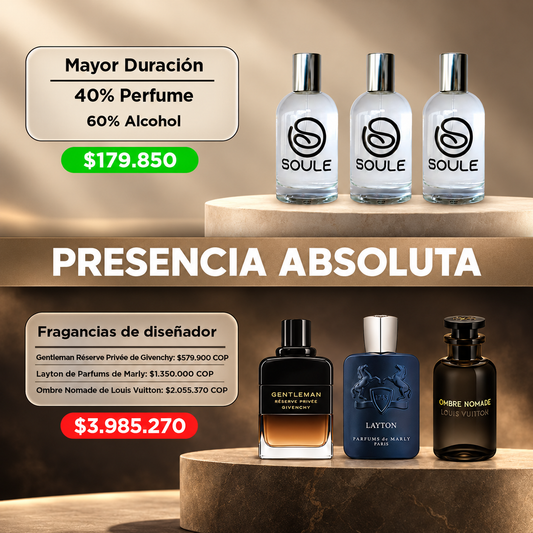 Soule Kit Presencia Absoluta Hombre 3 perfumes de (50ml)