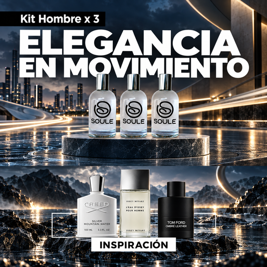 Soule Kit Elegancia en Movimiento Hombre 3 perfumes de (50ml)