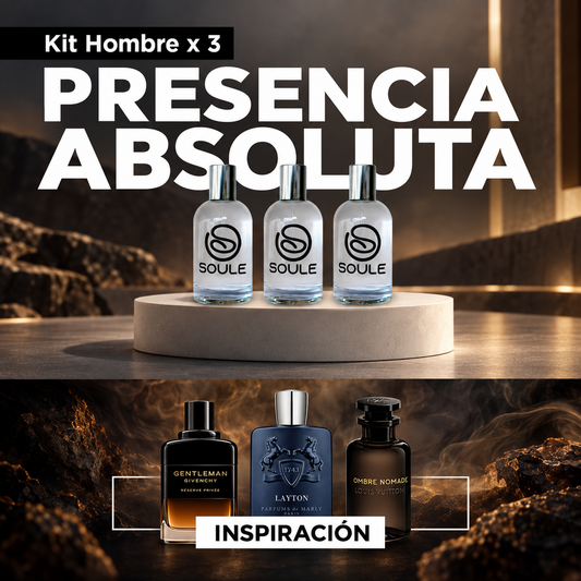 Soule Kit Presencia Absoluta Hombre 3 perfumes de (50ml)